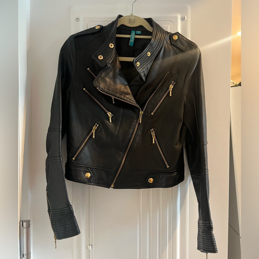 Truth and Pride black leather jacket in large (fits like a medium)